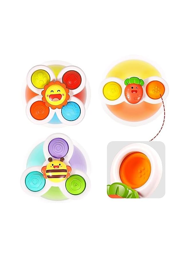 Cup Spinner Toys, Simple Dimple Pop it Fidget Toys with Suction Cup Silicone Flipping d Release Stress and Anxiety Kids Sensory Spinning Toys Gifts for 18 Months up Toddlers