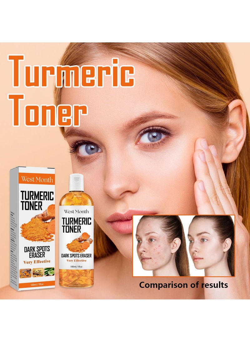 West&Month Anti-Black Turmeric Toner Deep Hydrating Firming Moisturizing Facial Skin Toner 100ml
