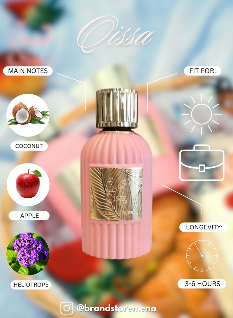 Qissa Pink Perfume EDP 100ML: Exquisite Fruity Fragrance for Women