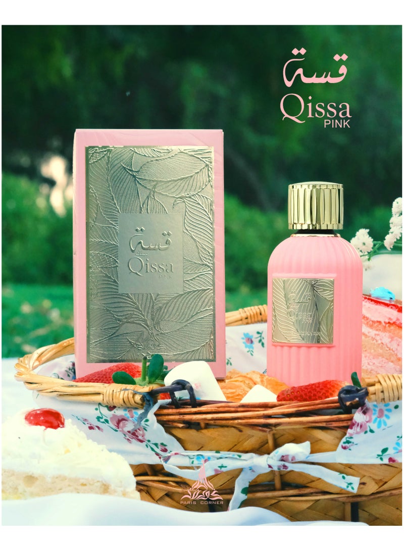 Qissa Pink Perfume EDP 3.4 Fl Oz: Exquisite Fruity Fragrance for Women