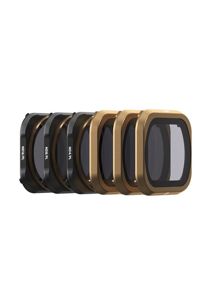 6-Piece Filter Set for Mavic 2 Pro Black/Gold