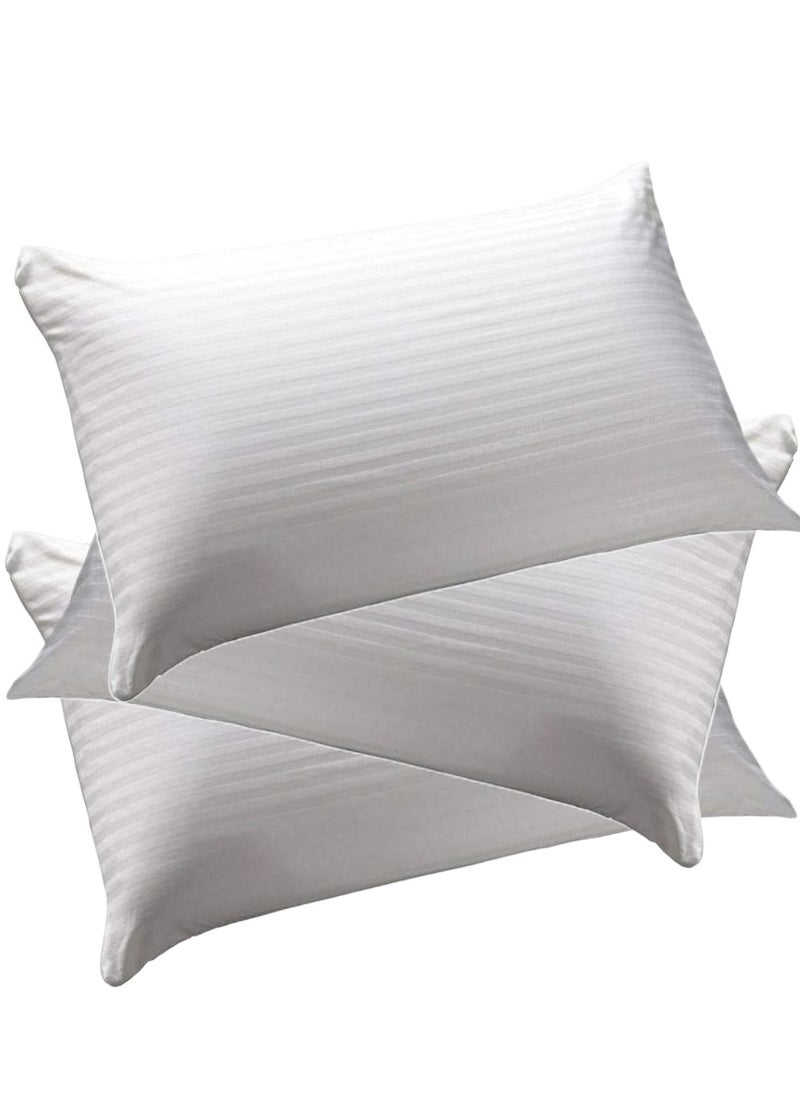 3 Piece Soft Cotton Stripe Design Pillow 50X90cm Made in Uae