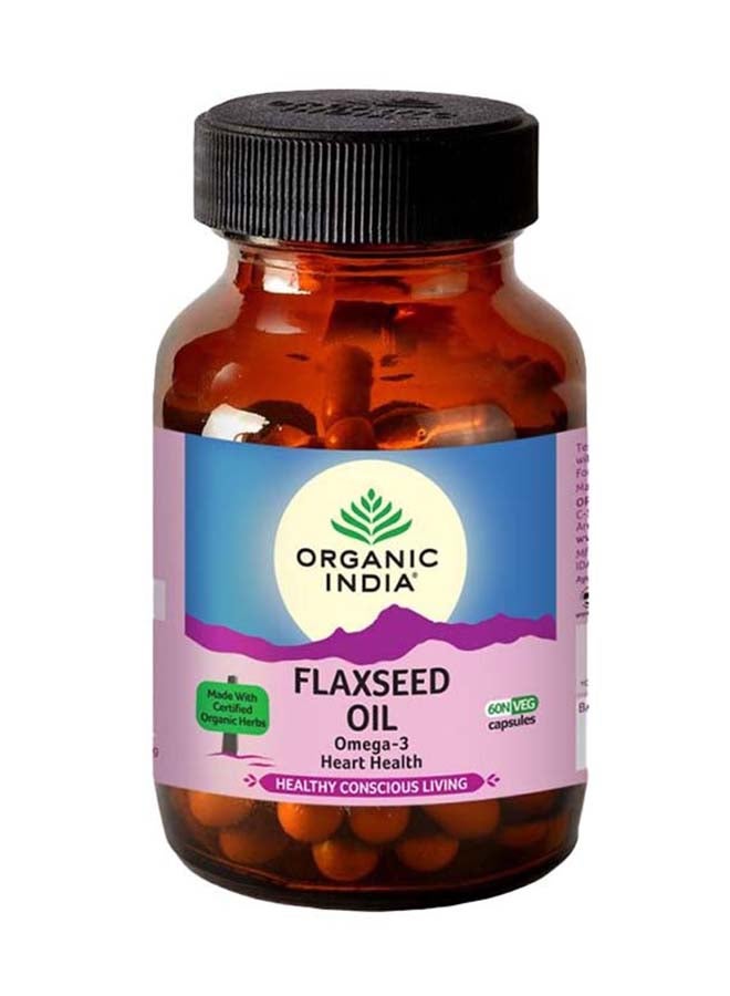 Organic India Flaxseed Oil 60  Caps- 51274