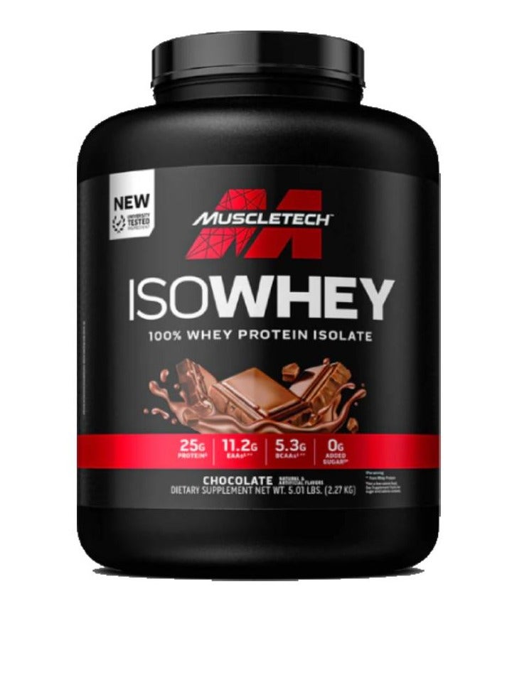 Whey 100% Protein Isolate Enhance Build Muscle Chocolate Flavor, 5 Lbs