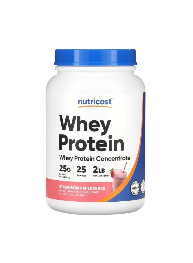 Whey Protein Concentrate Strawberry Milkshake 2 Lb 907 G