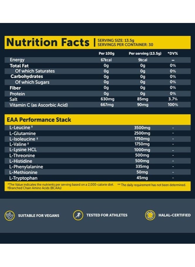 Basix 10 Complete EAAs And Glutamine 405g, Juicy Watermelon Flavor, 30 Serving