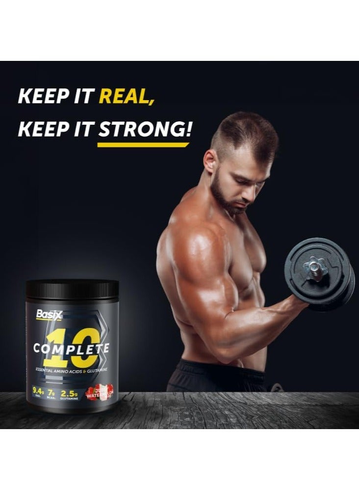 Basix 10 Complete EAAs And Glutamine 405g, Juicy Watermelon Flavor, 30 Serving