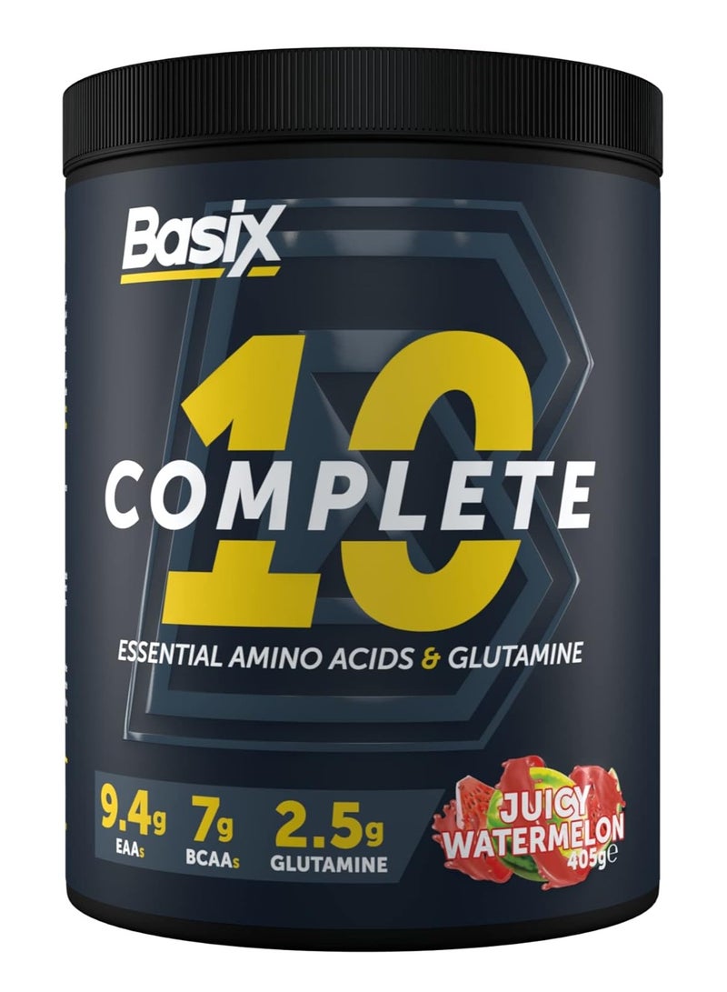 Basix 10 Complete EAAs And Glutamine 405g, Juicy Watermelon Flavor, 30 Serving
