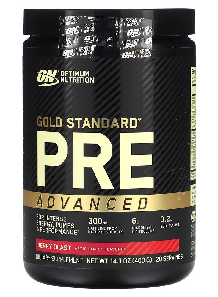 Gold Standard Pre Advanced- Berry Blast, 20