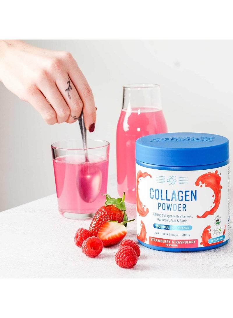 Applied Nutrition Collagen Powder Strawberry and Raspberry Flavor 165g 30 Serving