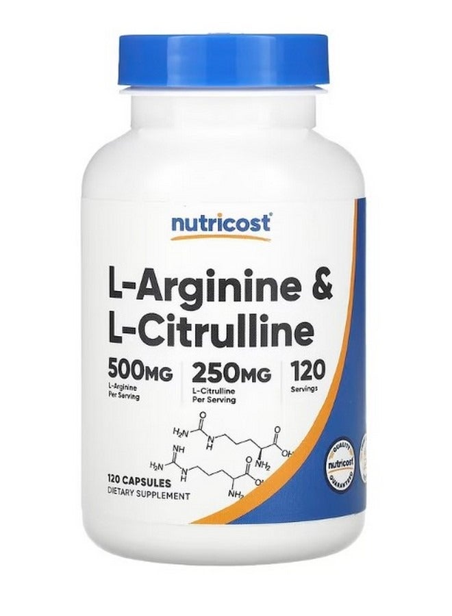 L Arginine And L Citrulline 120 Capsules
