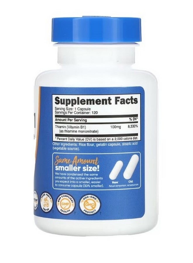 Vitamin B1 100 Mg 120 Capsules