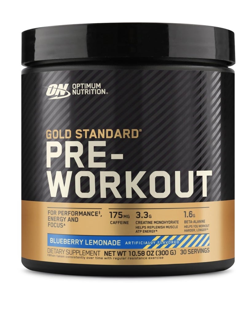 Gold Standard Pre-Workout, Blueberry Lemonade, 300 Gm