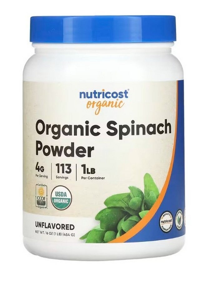 Organic Spinach Powder Unflavored 16 Oz 454 G