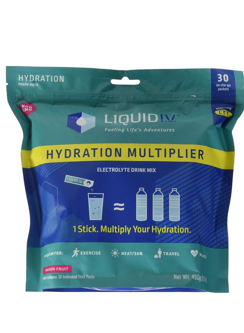 Hydration Multiplier Electrolyte Passion Fruit 30 stick packs 0.56oz 16g