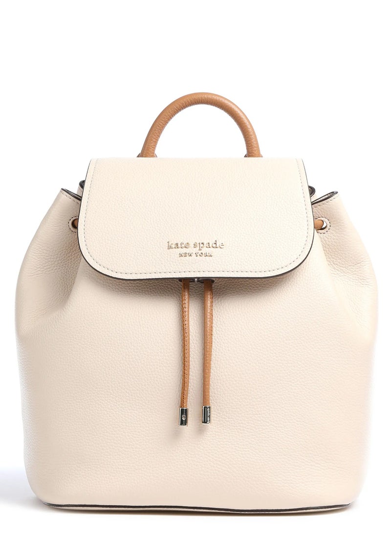 KATE SPADE NEW YORK Sinch Backpack grained cow leather beige