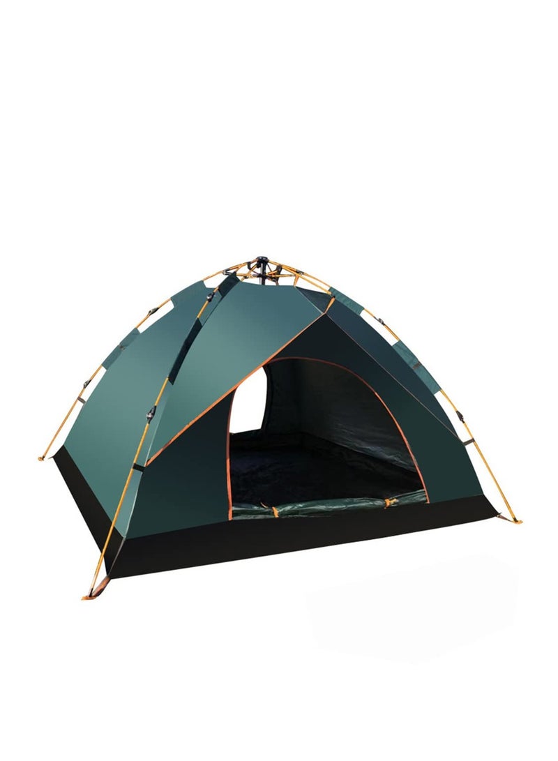 Camping Tent 3-4 Persons, Pop Up Tents Removable Instant Tent 2 Door Breathable Waterproof UV Protection, Family Dome Tent for Family Outdoor Sports Travel Picnic with Carrying Bag