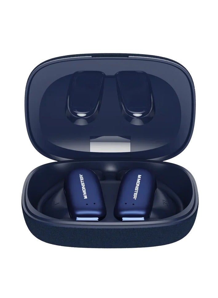 Monster Airmars XkO07 True Wireless Earbuds with 300mah Battery Capacity - Blue