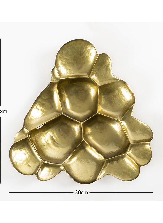 Shelled Decorative Platter, Gold - 30 cm