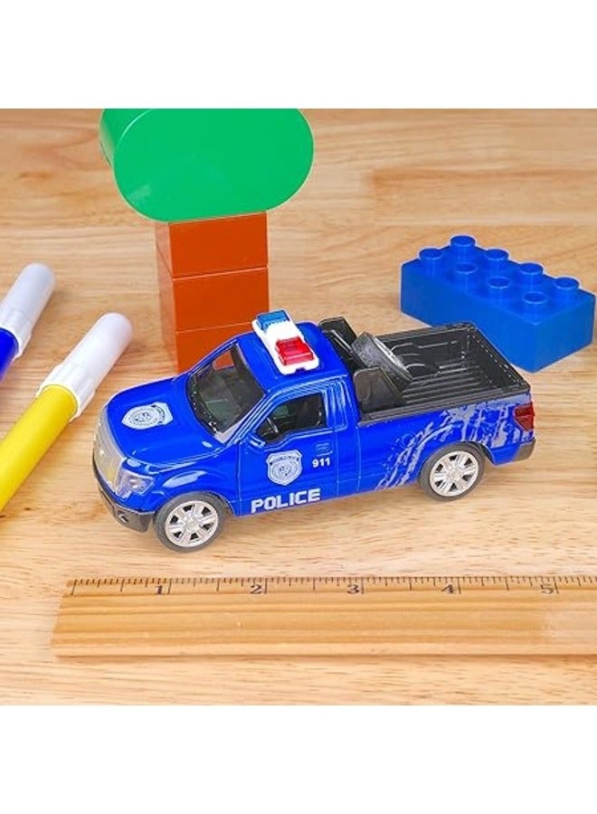 5pcs Police Car Pull-Back Metal Strong Car Toy for Boys and Girls