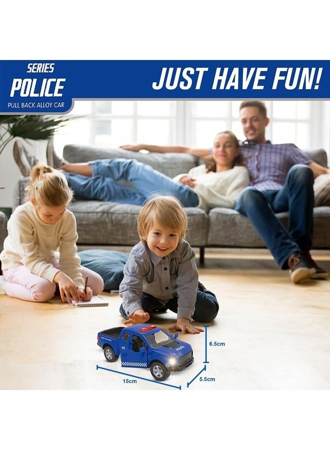 5pcs Police Car Pull-Back Metal Strong Car Toy for Boys and Girls