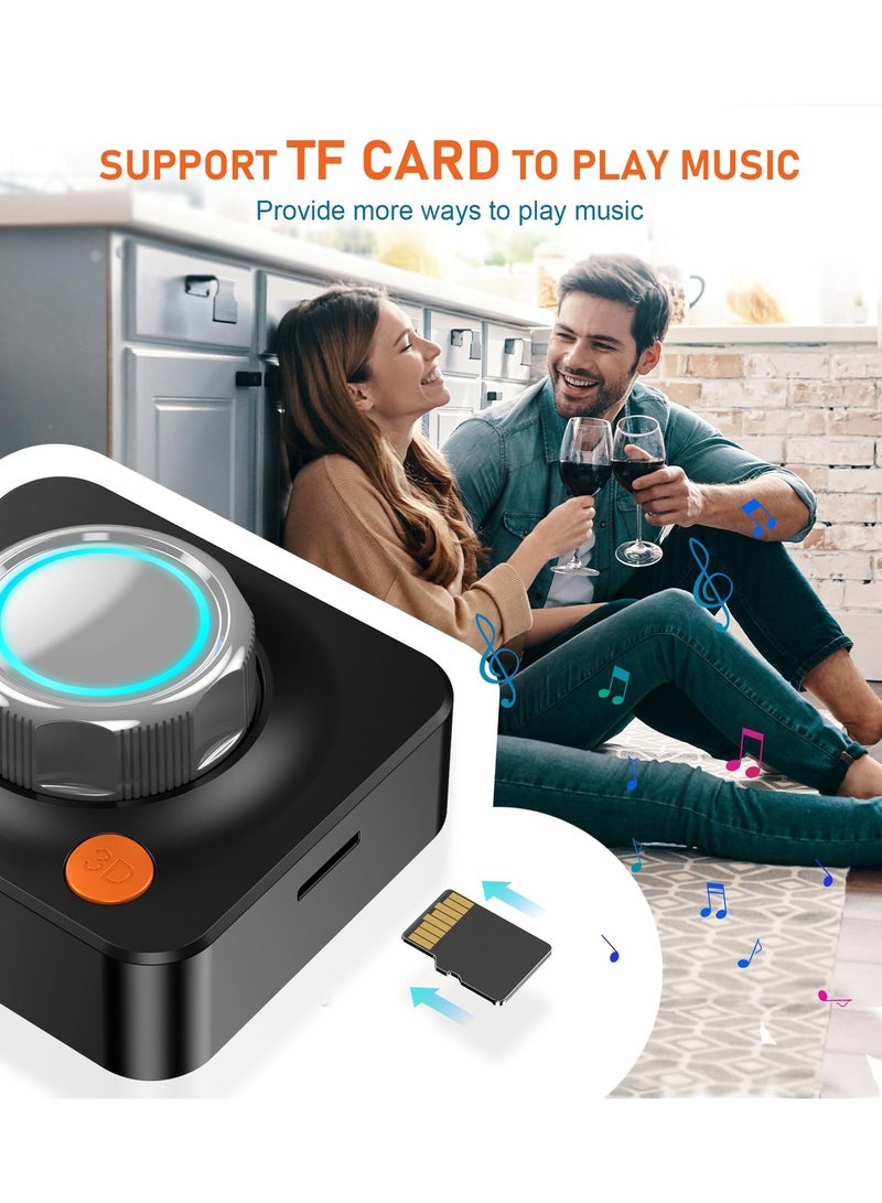 Suntown Bluetooth Audio Receiver Adapter, Bluetooth 5.1 Audio Receiver Adapter, 3D Surround Stereo Audio Receiver for Sound System/Phones/Tablets/Headphone, Low Latency Bluetooth Audio Adapter Receiver