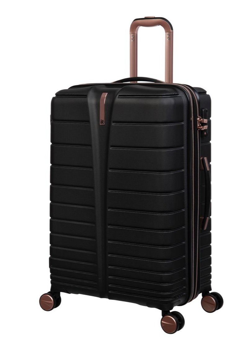 it luggage Fascinate, Unisex ABS Material Hard Case Luggage, 8x360 degree Spinner Wheels, Expandable Trolley Bag, Telescopic Handle, TSA Type lock, 16-2871-08, Size Medium, Color Black