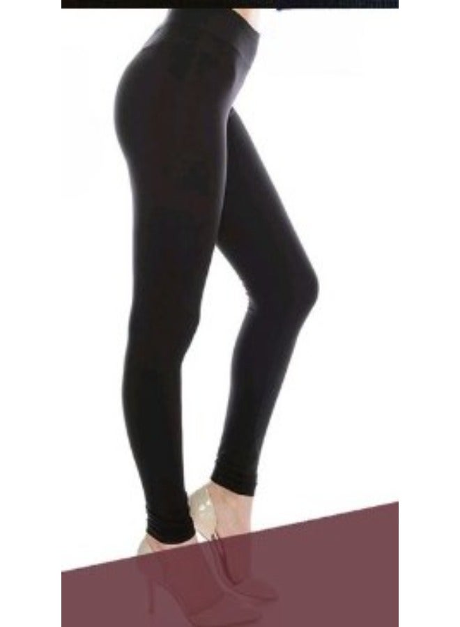 Women's Wide Waistband Blackout Cotton Capri Leggings