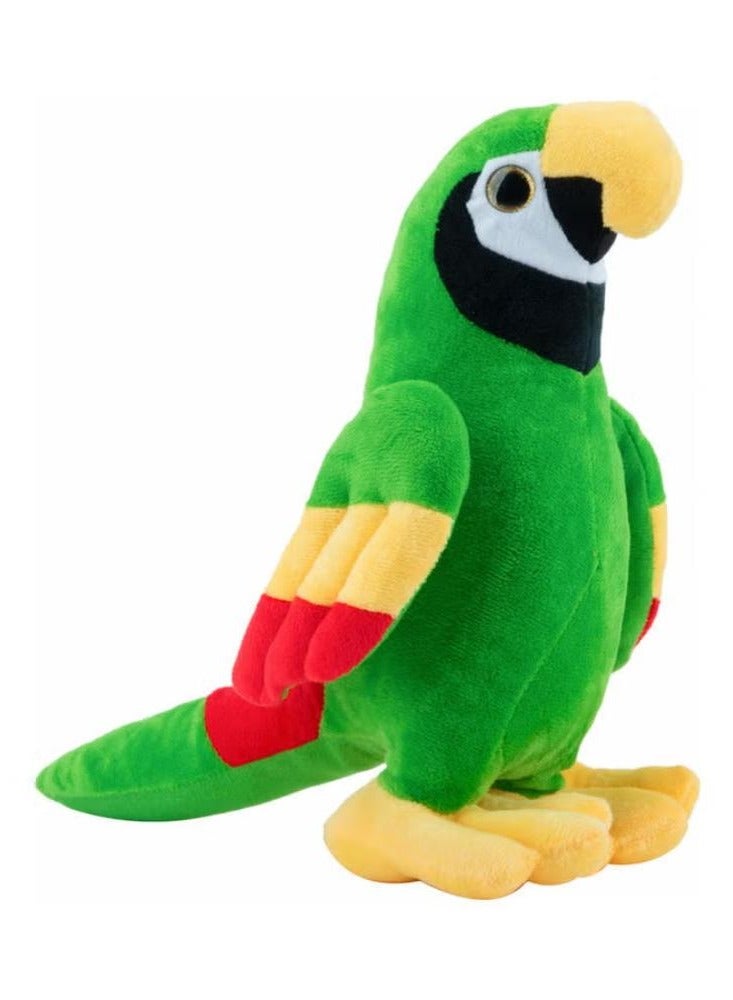 Stuffed Animal Plush Parrot Baby Toys 6 To 12 Month Plush Toy 35 Cm Gifts For Boys Girls-Green 35cm