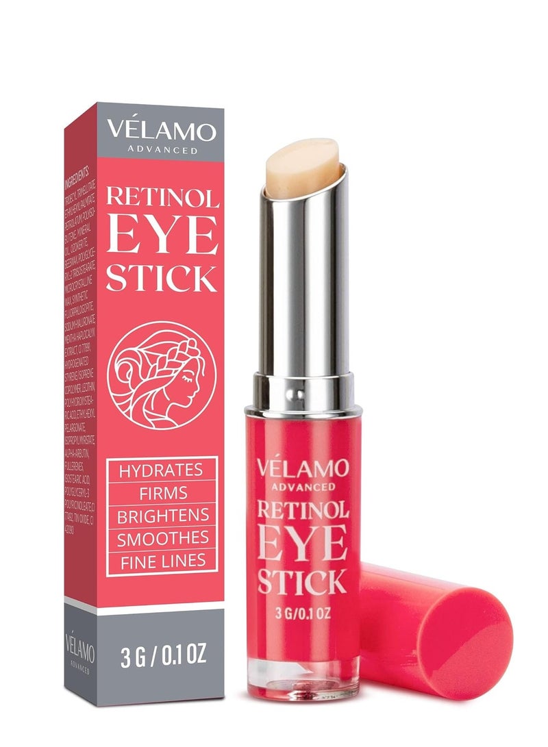 Retinol Eye Stick, Retinol Eye Cream, Retinol Cream, Retinol Face Cream, Under Eye Cream Anti Aging, Eye Cream, Brightening Eye Balm Reduces Fine Lines and Dark Circles, Visible Results in 3-4 Weeks