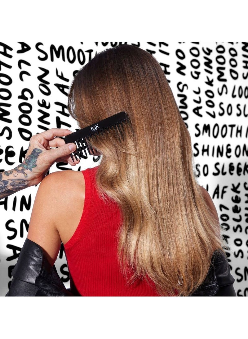 IGK GOOD BEHAVIOR Spirulina Protein Smoothing Spray | Frizz Control + Heat Protectant | Vegan + Cruelty Free | 5.6 Oz