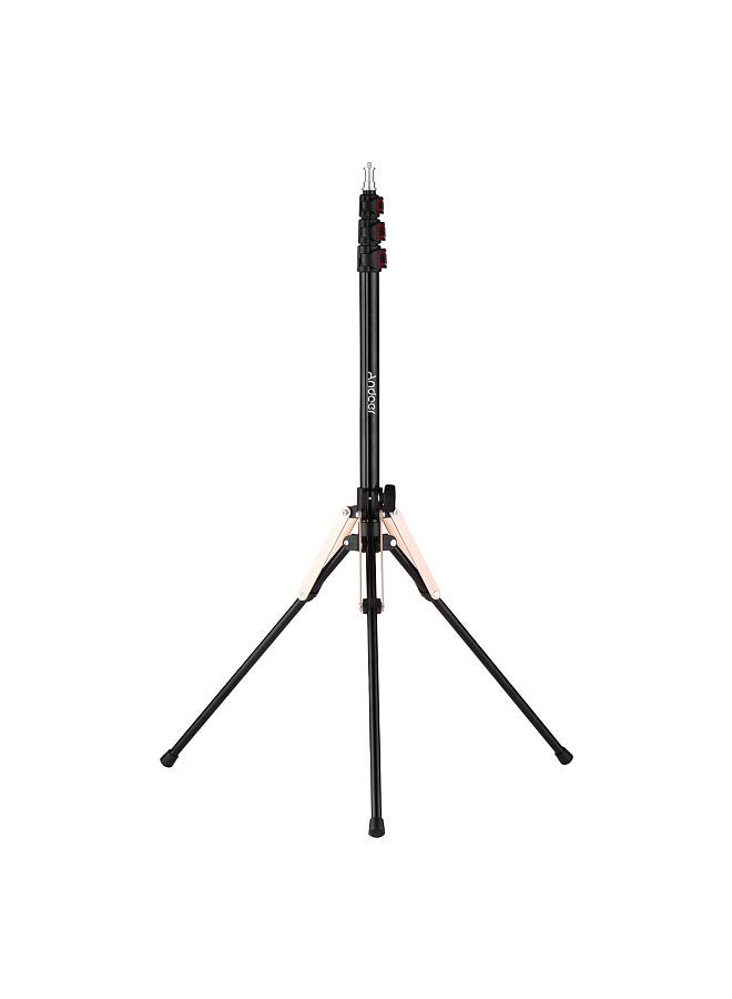 190cm/74.8 Inch Portable Aluminum Alloy Photography Light Stand Reverse Folding Leg Stand 3-Section Flip Locks Design with 1/4 Inch Screw Thread for Ring Light Softbox Flash Light Reflector