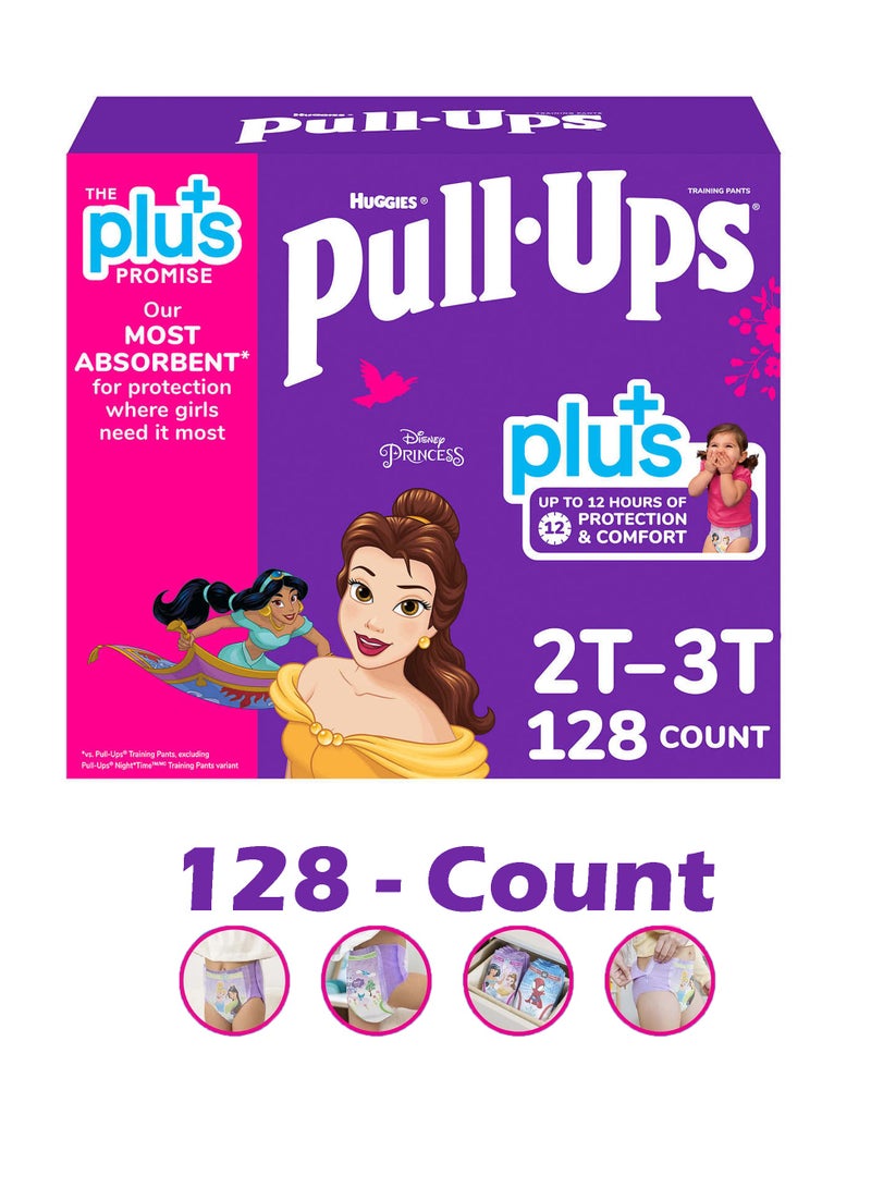 Pull-Ups Plus Training Pants For Girls  Exclusive Disney Princess Designs 2T to 3T /8-15 kg / Pack of 128