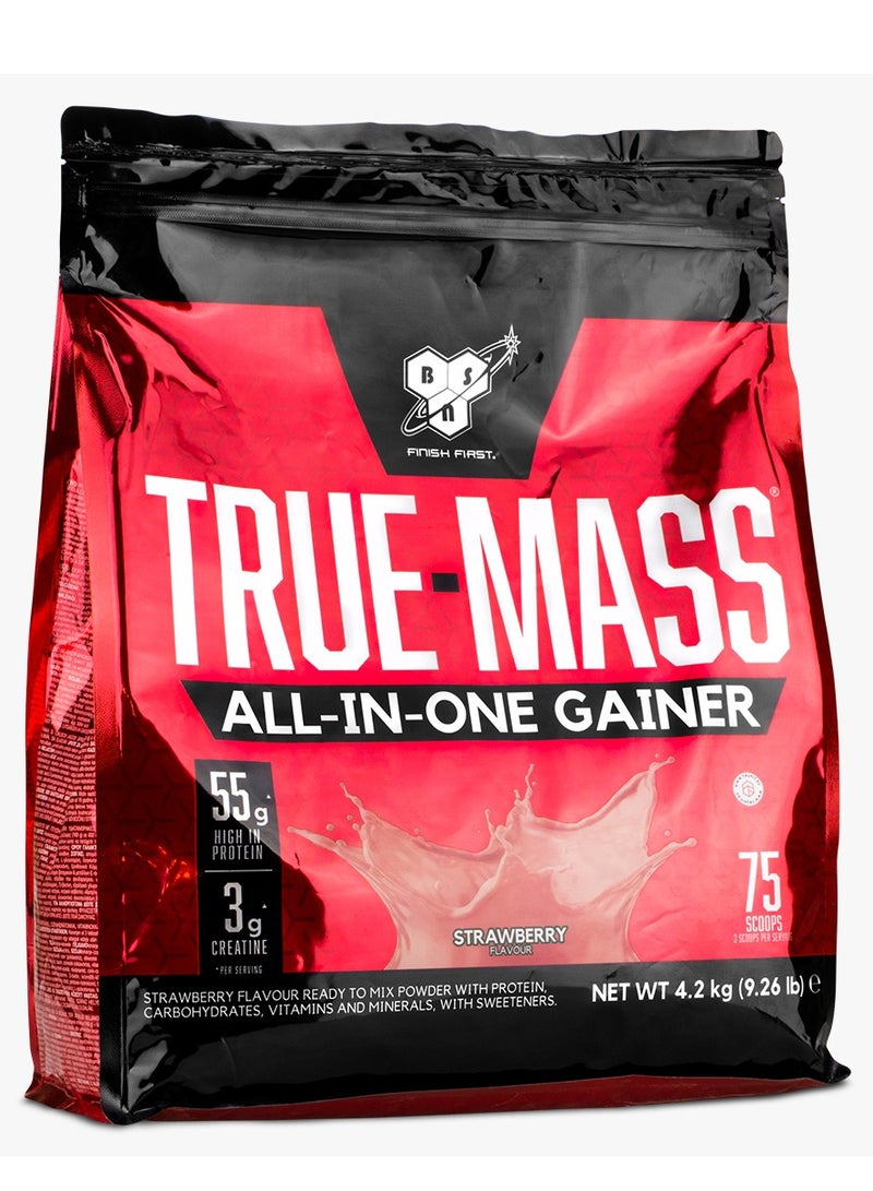 Bsn True Mass Weight Gainer- Strawberry, 9.26lb