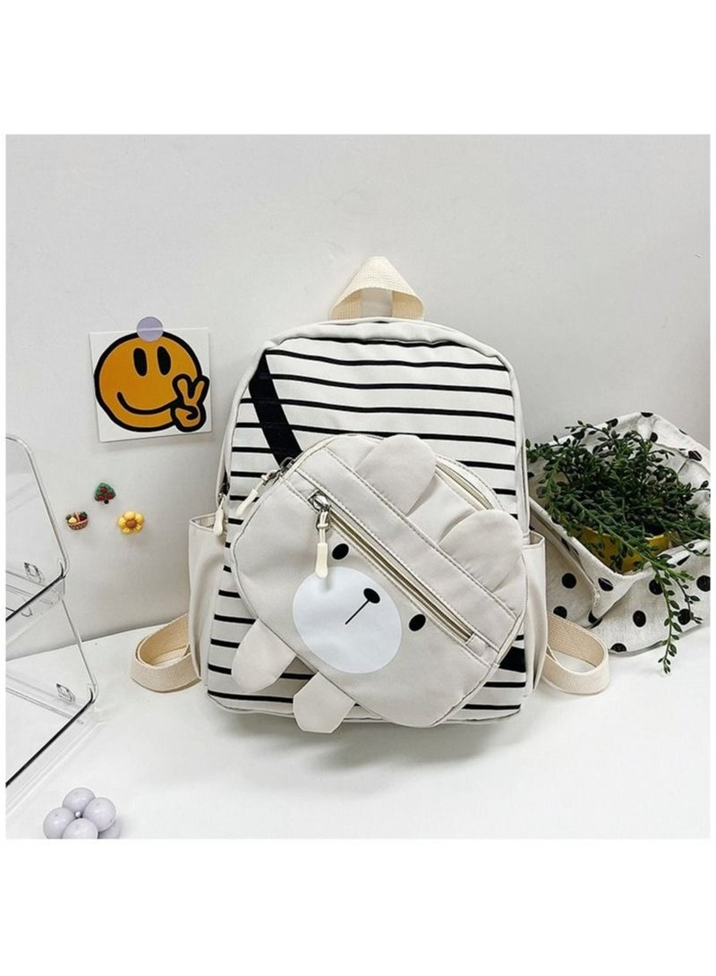 Children's cartoon striped print practical backpack