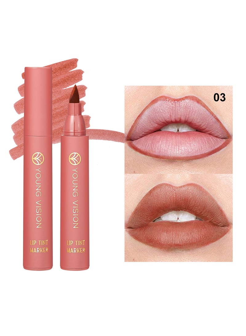 YOUNG VISION lip dye pen 6 colors optional lipstick water lip liner matte not easy to stick to the cup lip dye