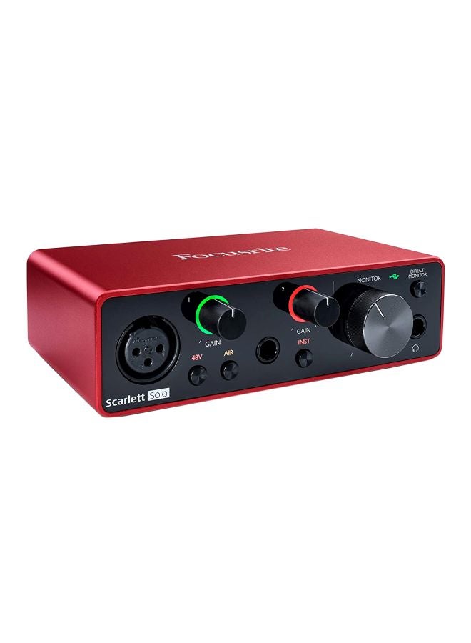 Scarlett Solo 3rd Gen USB Audio Interface With Pro Tools Red/Black