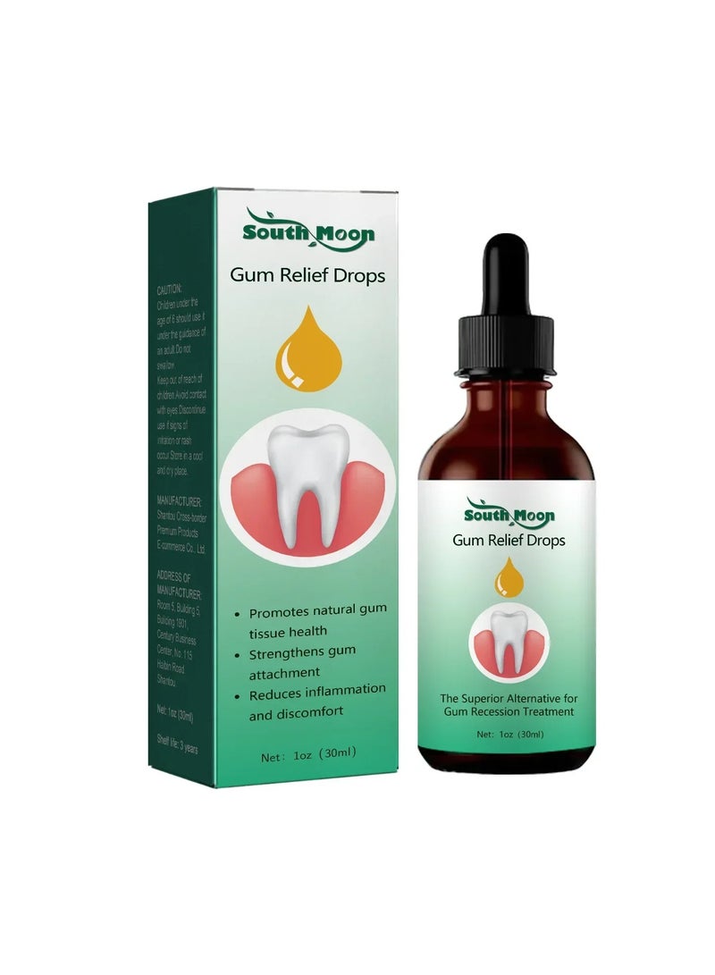 Gum Regrowth Drops, Natural Gum Restore Liquid Drops Mouthwash,  Gentle And Safe Pain Relief Gum Treatment Gum Gel, Gum Repair Regrowth Treatment For Receding Gums, Fresh Breath