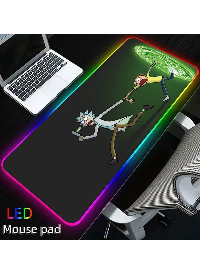 Gaming Mouse Pad, Extra Large Soft Led Extended Mouse pad, anti-slip Rubber Base Computer Keyboard Mat