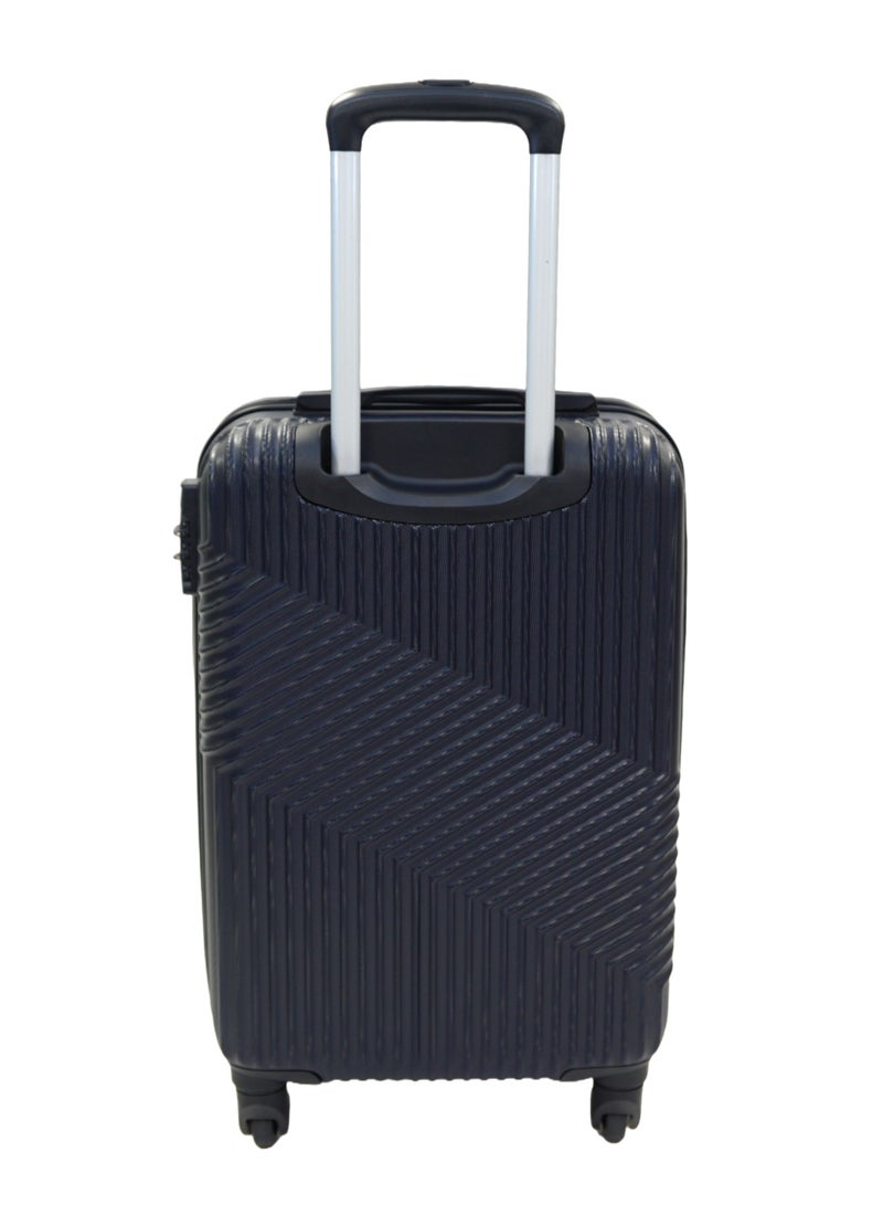 GIORDANO Logo Series Check-In Large Suitcase Navy Blue, ABS Hard Shell Lightweight Durable 4 Wheels Luggage Trolley Bag 28