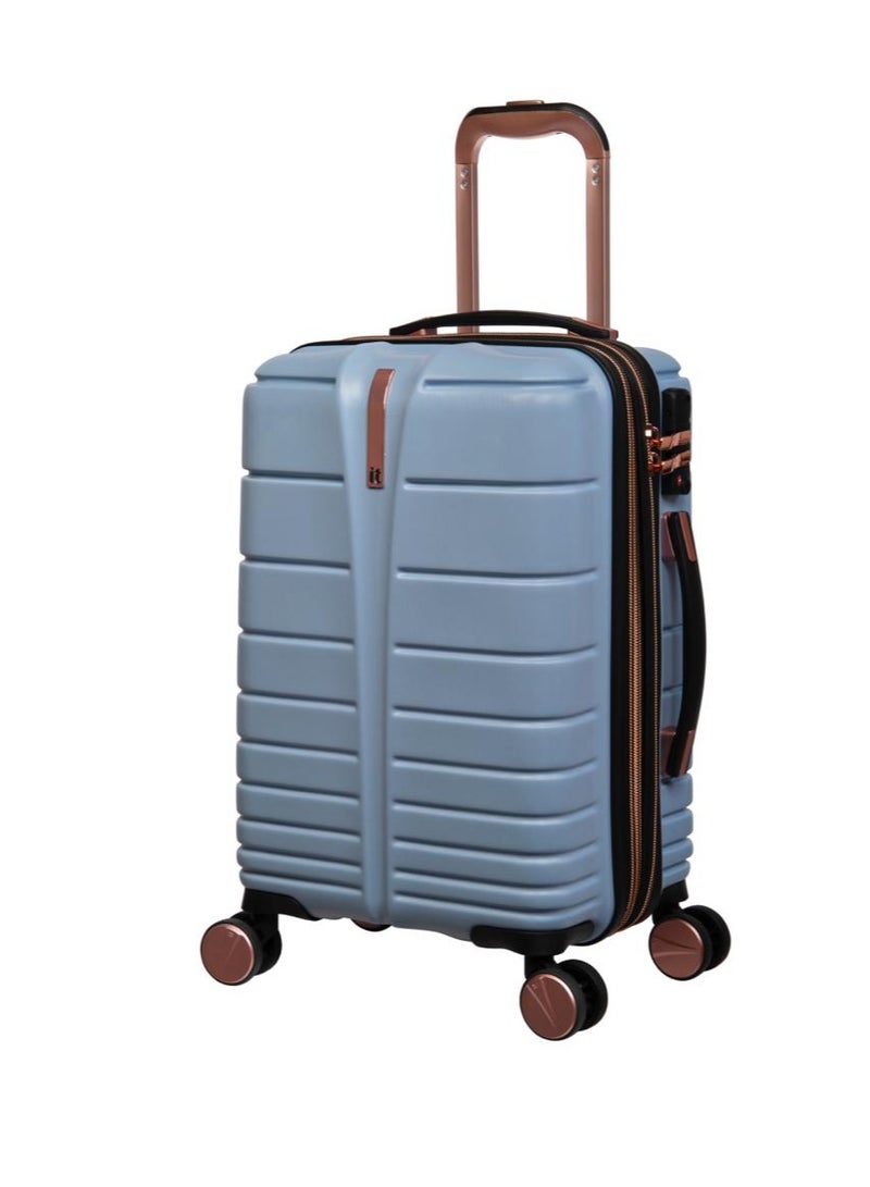 it luggage Fascinate, Unisex ABS Material Hard Case Luggage, 8x360 degree Spinner Wheels, Expandable Trolley Bag, Telescopic Handle, TSA Type lock, 16-2871-08, Size Cabin, Color Blue Fog