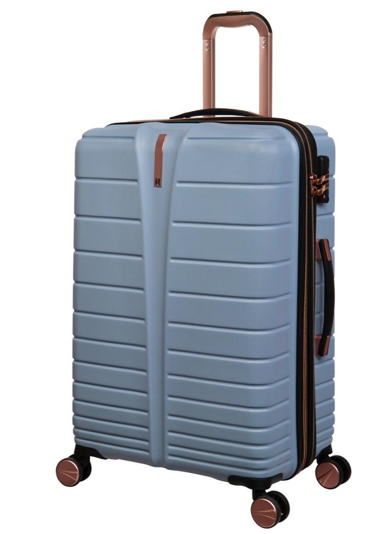it luggage Fascinate, Unisex ABS Material Hard Case Luggage, 8x360 degree Spinner Wheels, Expandable Trolley Bag, Telescopic Handle, TSA Type lock, 16-2871-08, Size Medium, Color Blue Fog