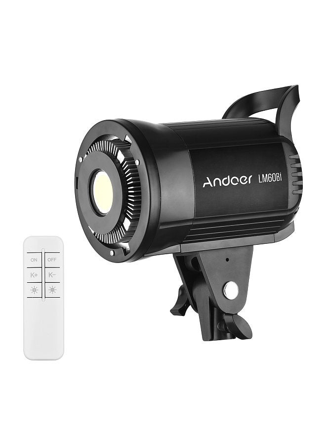 LM60Bi Portable LED Photography Fill Light 60W Studio Video Light 2700K-5700K Dimmable Bowens Mount Continuous Light with Remote Control