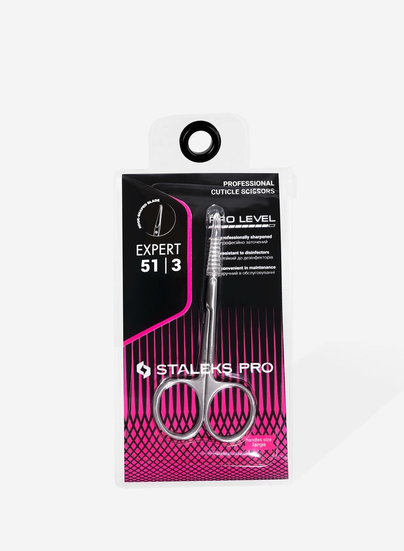 Professional Cuticle Scissors with Hook - EXPERT 51 | TYPE 3