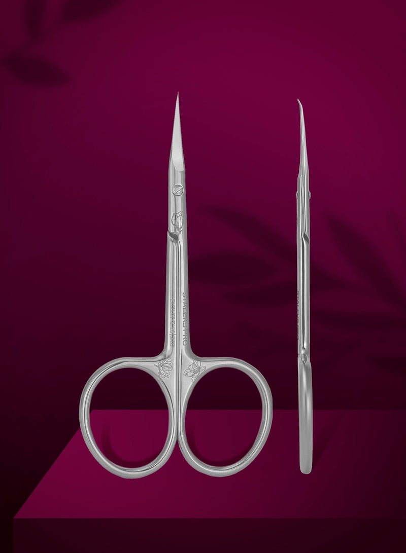 Professional Cuticle Scissors With Hook - EXCLUSIVE 23 | TYPE 2 (magnolia)