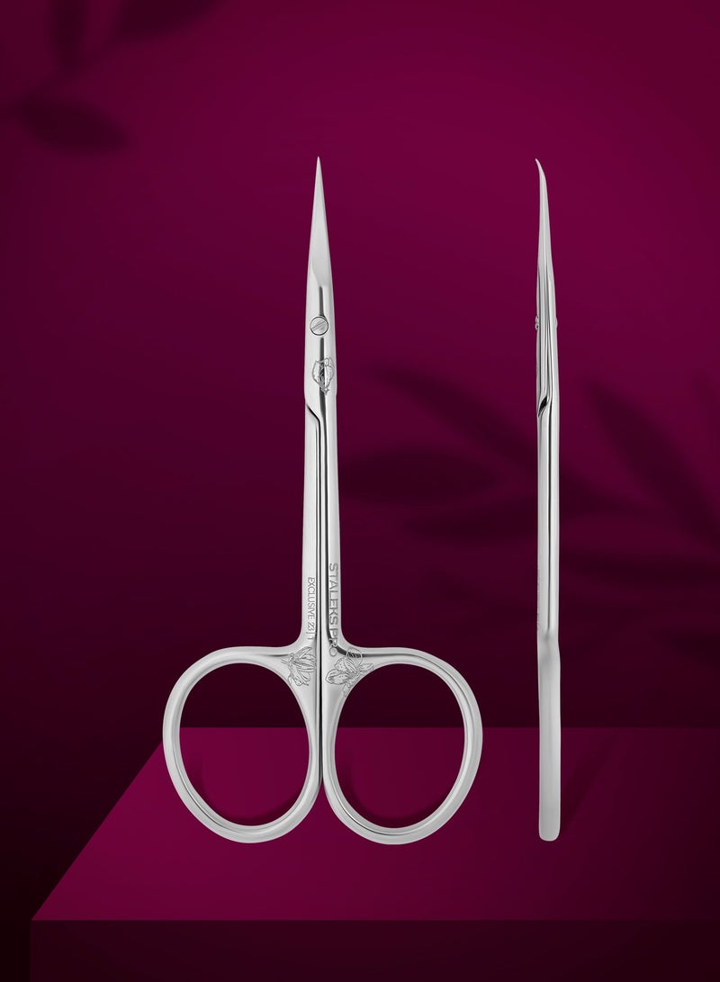 Professional Cuticle Scissors With Hook - EXCLUSIVE 23 | TYPE 1 (magnolia)