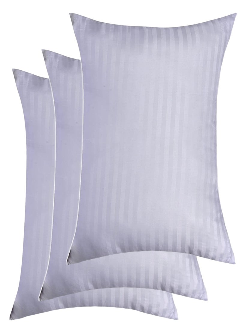 Set of 3 Piece Pack Ctton Stripe Pillow 50X90cm Made in Uae