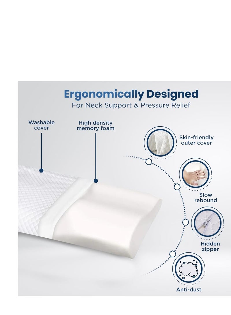 Dr Trust cervical sleeping pillow for spondylitis, back and neck pain relief