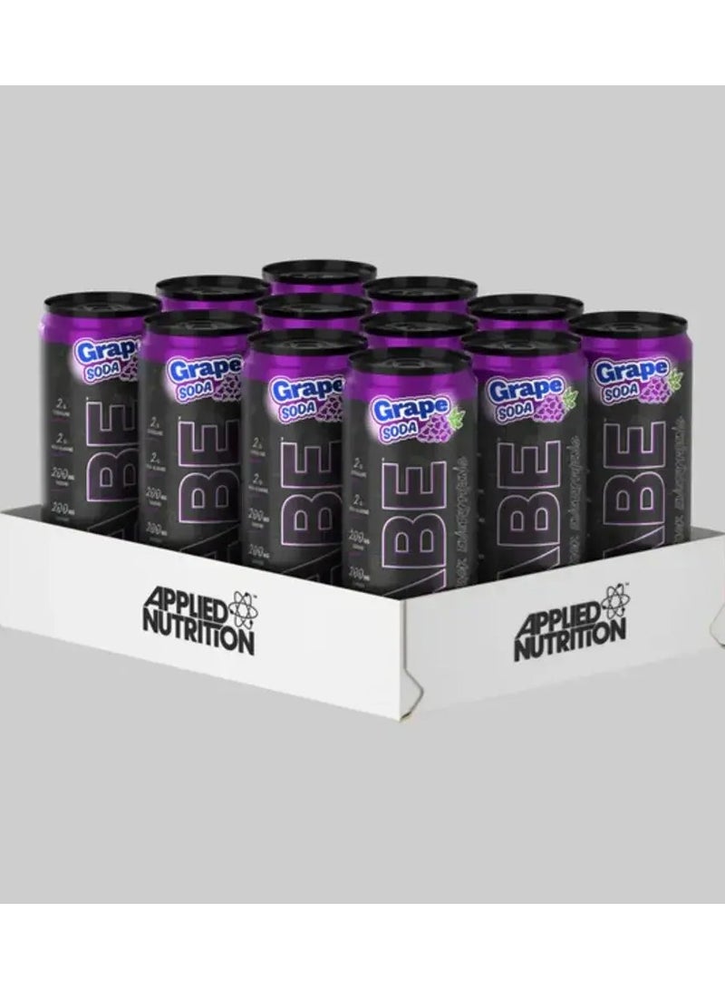 Abe Energy Drink Energy + Performance Grape Soda Flavor 330Ml Pack Of 12