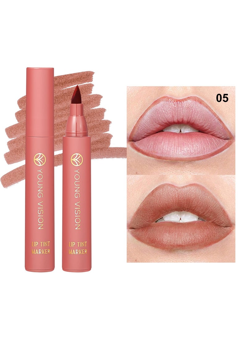 YOUNG VISION lip dye pen 6 colors optional lipstick water lip liner matte not easy to stick to the cup lip dye